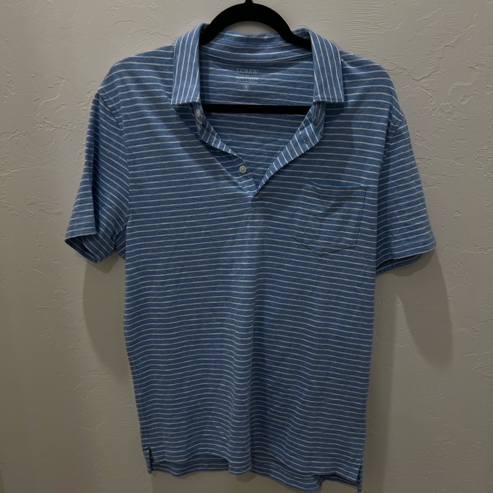 J. Crew Navy and White Polo Shirt